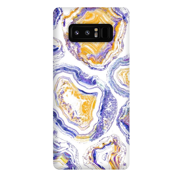 Galaxy Note 8 StrongFit Agate gemstone marble colorful painting by Oana 