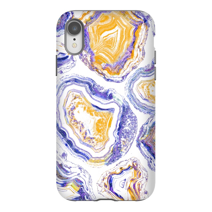 iPhone Xr StrongFit Agate gemstone marble colorful painting by Oana 