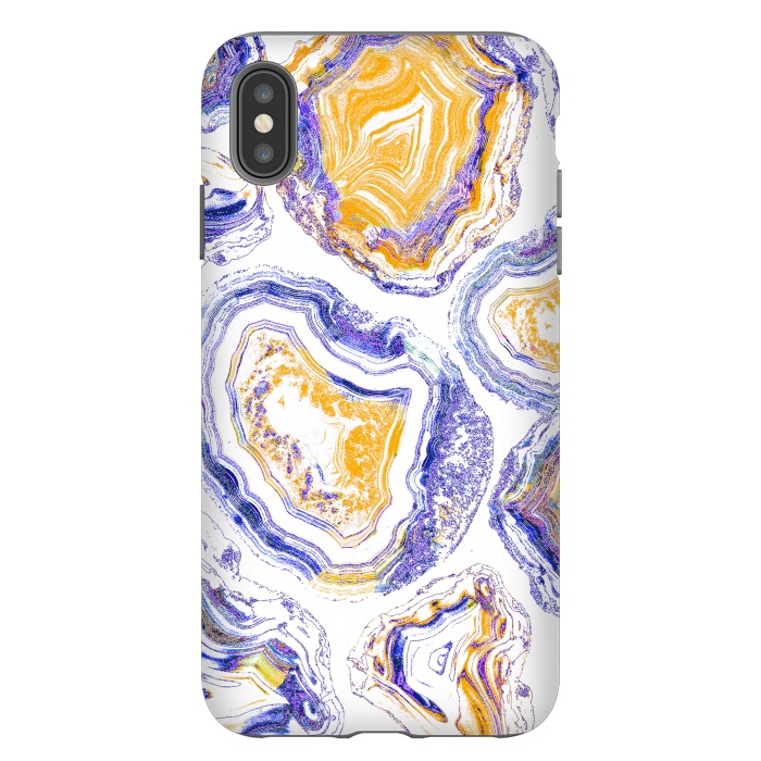 iPhone Xs Max StrongFit Agate gemstone marble colorful painting by Oana 