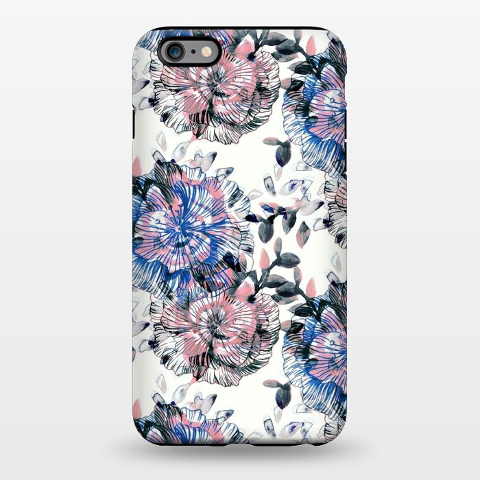 iPhone 6/6s plus StrongFit Watercolor painted flowers and foliage by Oana 