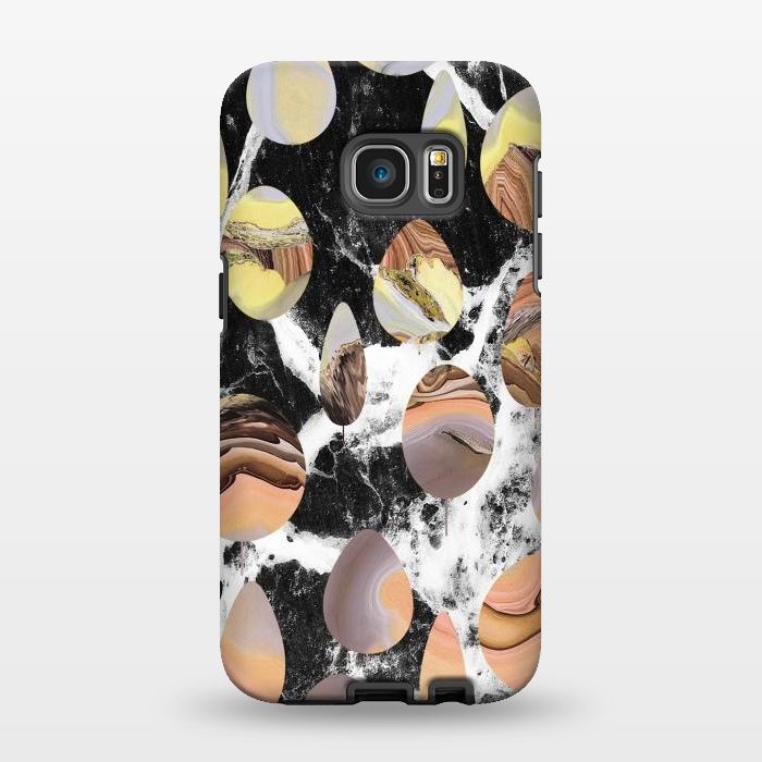 Galaxy S7 EDGE StrongFit Marble stones abstract art by Oana 
