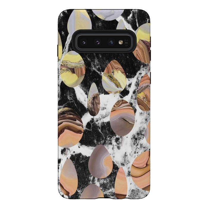 Galaxy S10 StrongFit Marble stones abstract art by Oana 