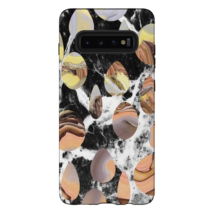 Galaxy S10 plus StrongFit Marble stones abstract art by Oana 