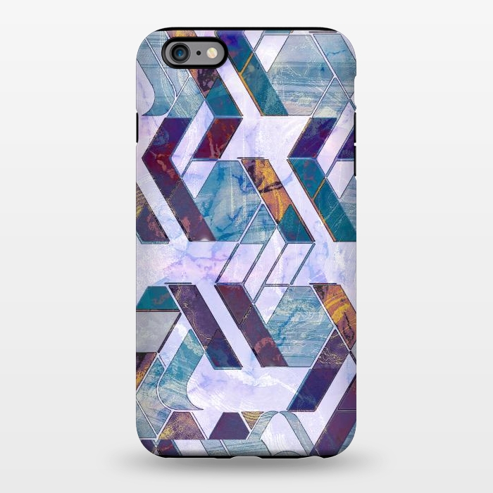 iPhone 6/6s plus StrongFit Pastel geometric marble tiles by Oana 