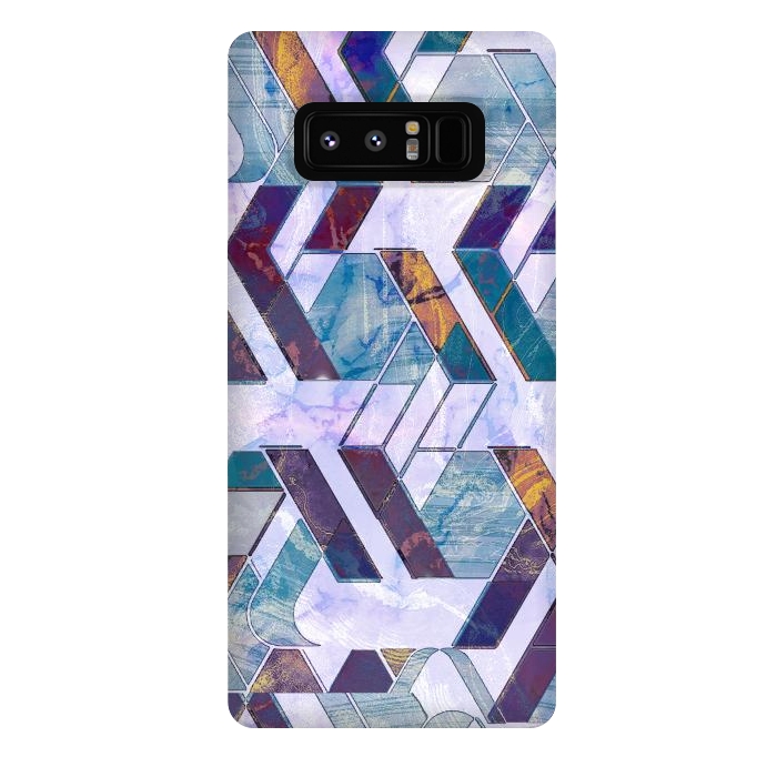 Galaxy Note 8 StrongFit Pastel geometric marble tiles by Oana 