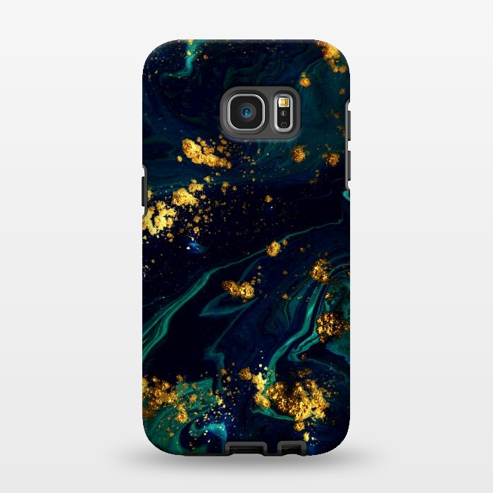 Galaxy S7 EDGE StrongFit Golden Sparks In The Sea by ArtsCase