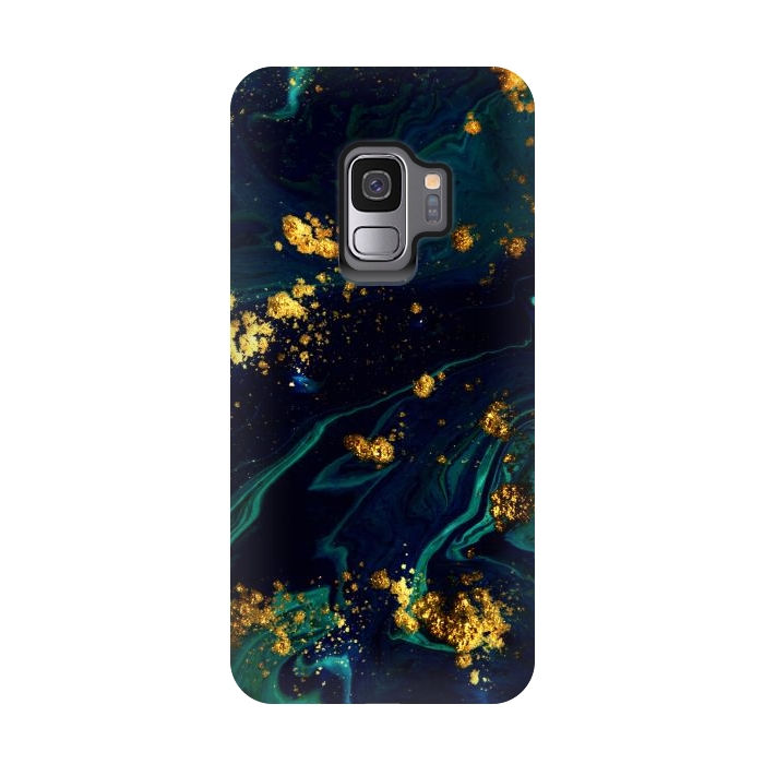 Galaxy S9 StrongFit Golden Sparks In The Sea by ArtsCase