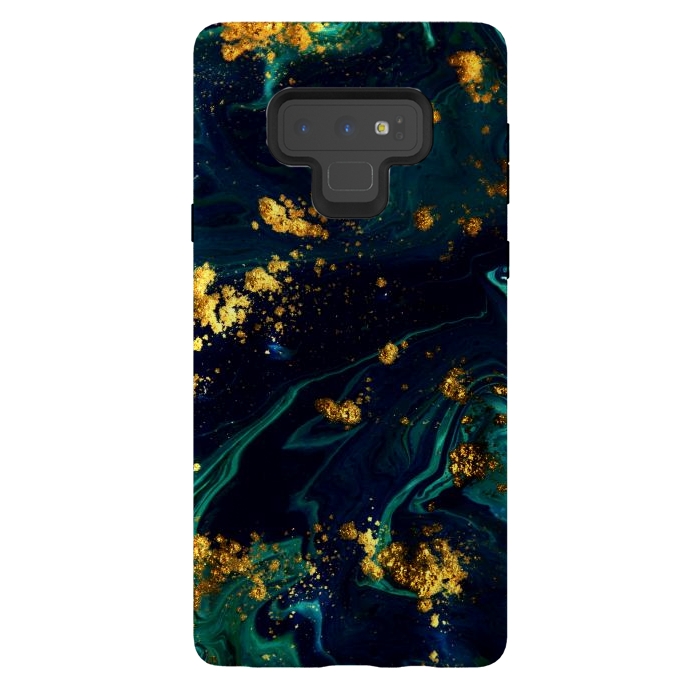 Galaxy Note 9 StrongFit Golden Sparks In The Sea by ArtsCase