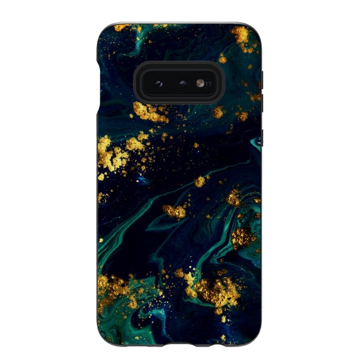 Galaxy S10e StrongFit Golden Sparks In The Sea by ArtsCase