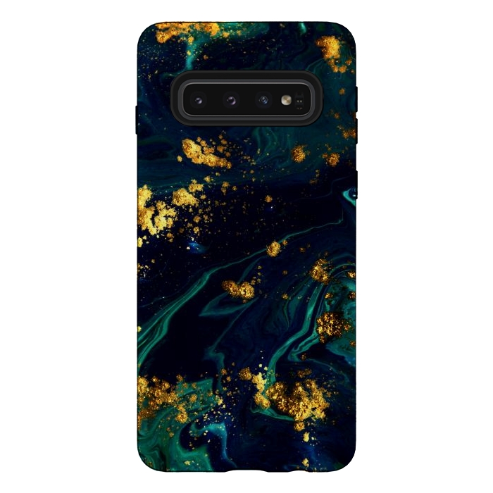 Galaxy S10 StrongFit Golden Sparks In The Sea by ArtsCase