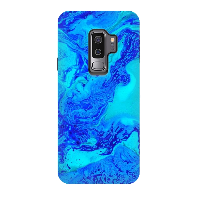 Galaxy S9 plus StrongFit Liquids In Blue Gradient by ArtsCase