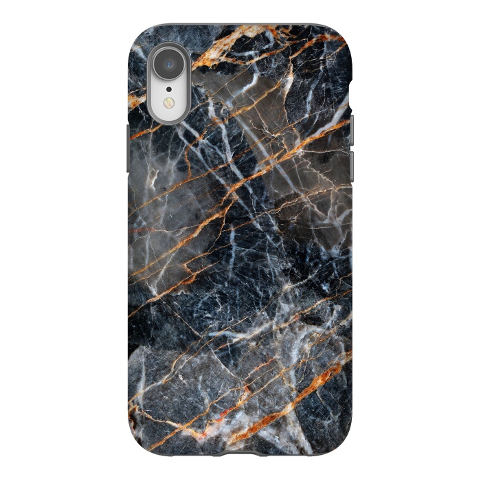 iPhone Xr StrongFit Marble Gray Stone by ArtsCase