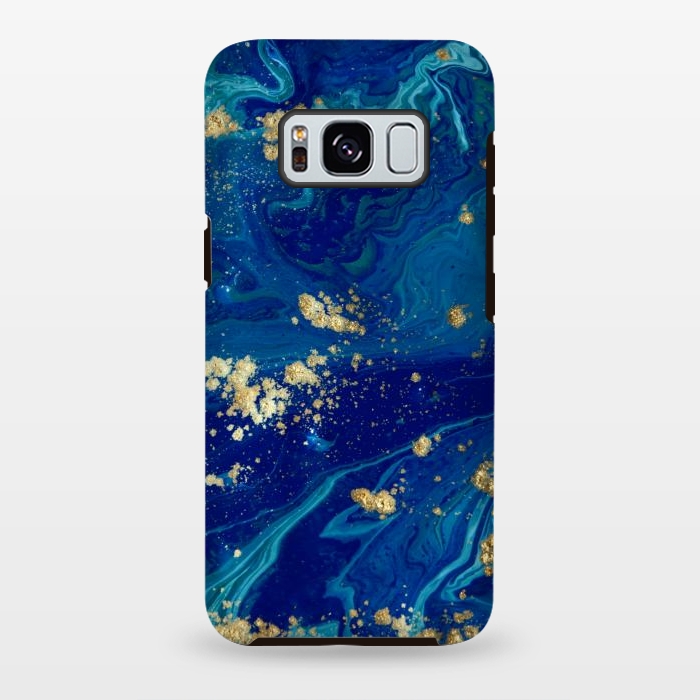 Galaxy S8 plus StrongFit Marble In Blue And Gold 21 by ArtsCase