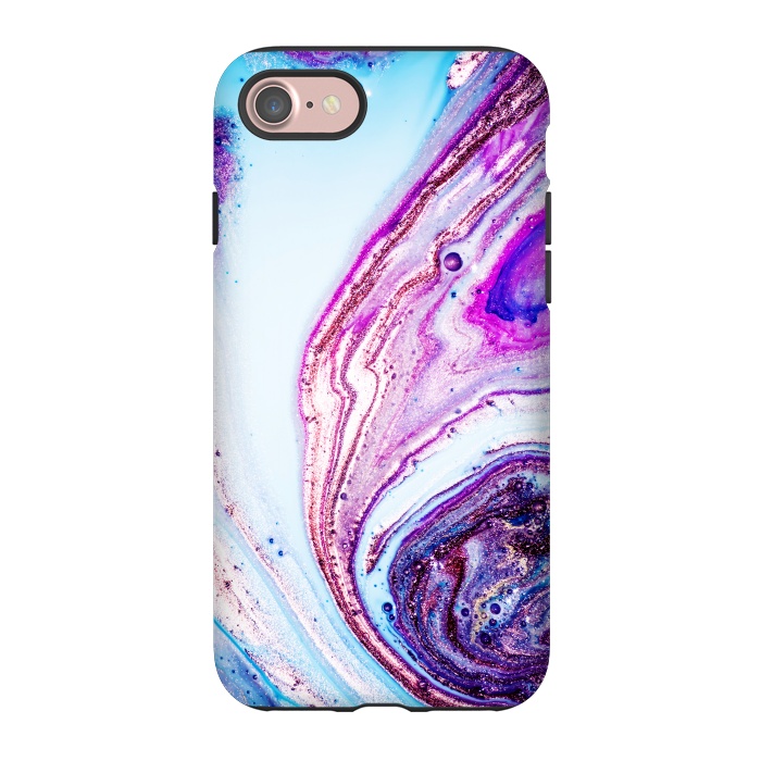 iPhone 7 StrongFit Watercolors In Blue And Purple  by ArtsCase