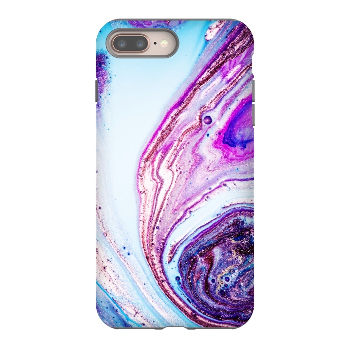 iPhone 7 plus StrongFit Watercolors In Blue And Purple  by ArtsCase