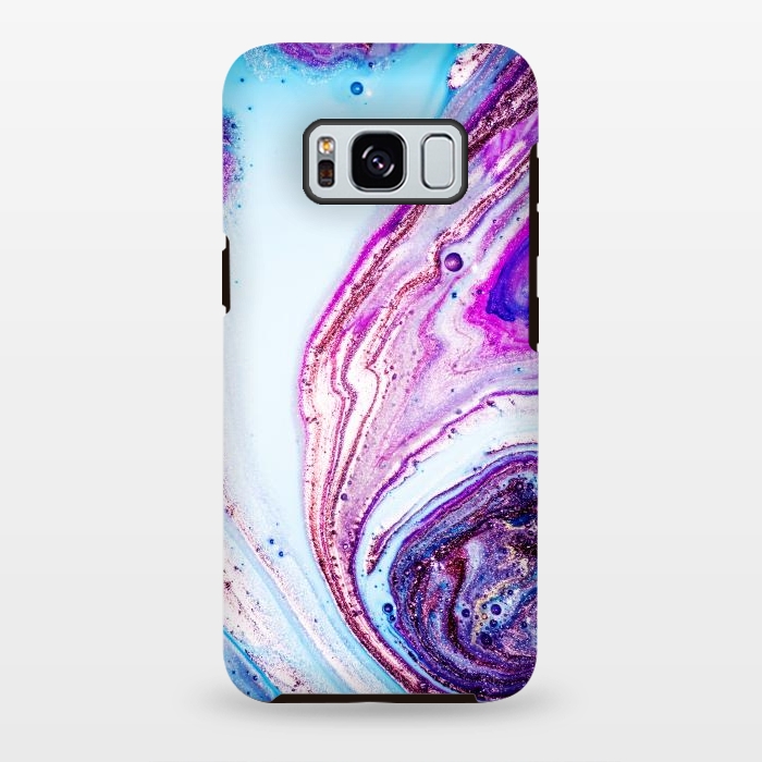 Galaxy S8 plus StrongFit Watercolors In Blue And Purple  by ArtsCase