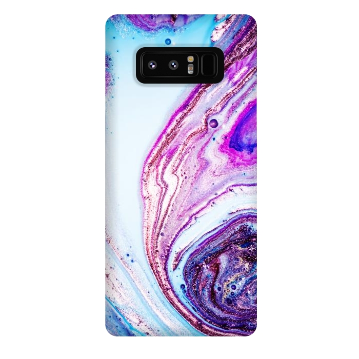 Galaxy Note 8 StrongFit Watercolors In Blue And Purple  by ArtsCase