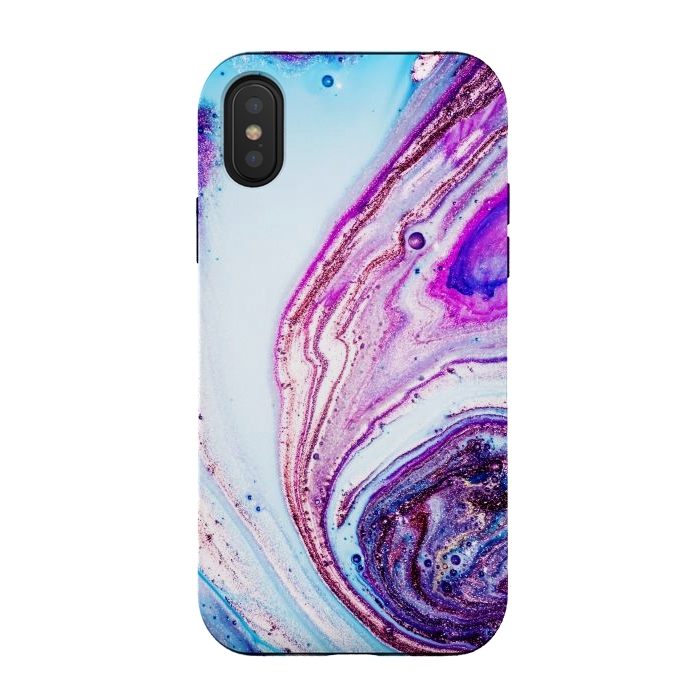 iPhone Xs / X StrongFit Watercolors In Blue And Purple  by ArtsCase