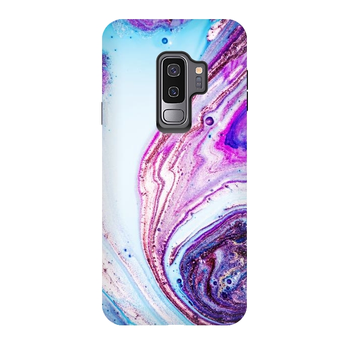 Galaxy S9 plus StrongFit Watercolors In Blue And Purple  by ArtsCase