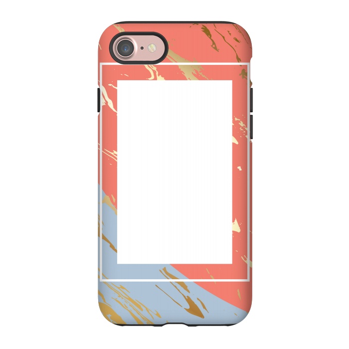 iPhone 7 StrongFit Liquid In Melon, Gray And Gold by ArtsCase