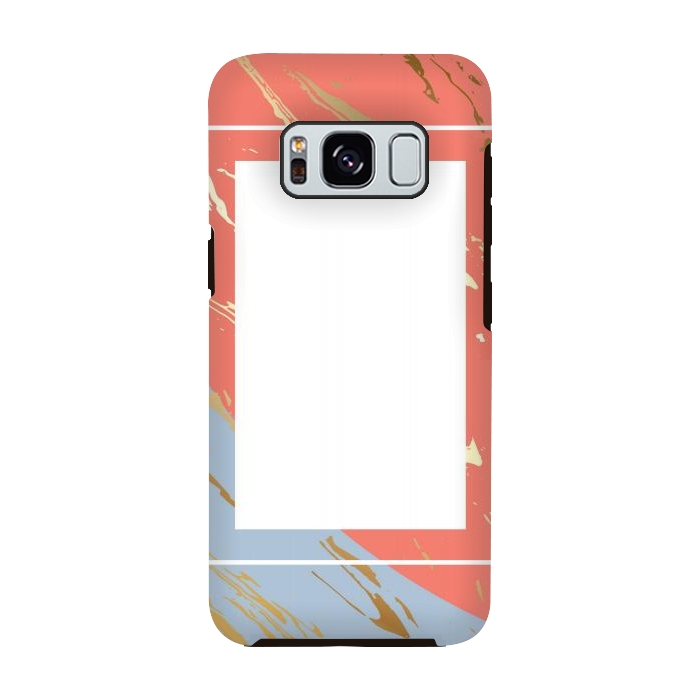 Galaxy S8 StrongFit Liquid In Melon, Gray And Gold by ArtsCase