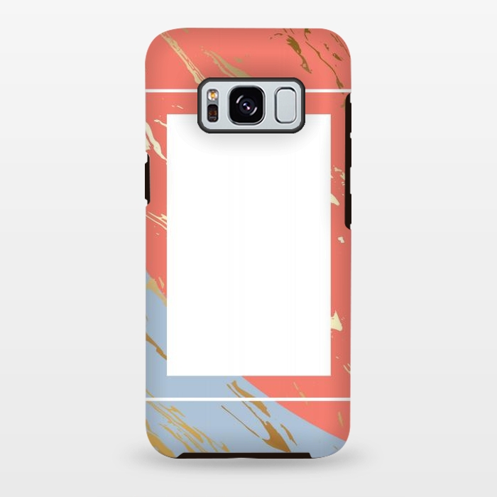 Galaxy S8 plus StrongFit Liquid In Melon, Gray And Gold by ArtsCase