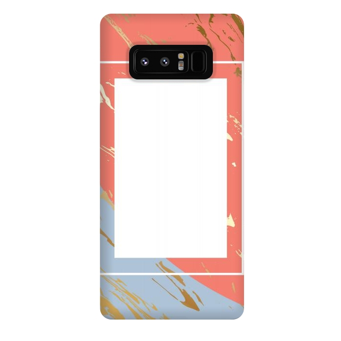 Galaxy Note 8 StrongFit Liquid In Melon, Gray And Gold by ArtsCase