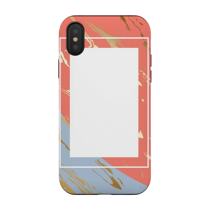 iPhone Xs / X StrongFit Liquid In Melon, Gray And Gold by ArtsCase
