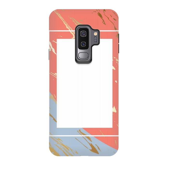Galaxy S9 plus StrongFit Liquid In Melon, Gray And Gold by ArtsCase