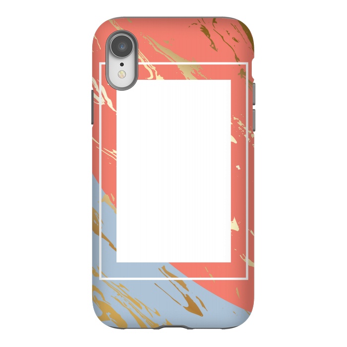 iPhone Xr StrongFit Liquid In Melon, Gray And Gold by ArtsCase