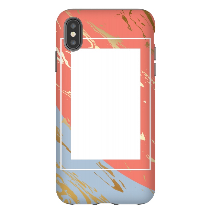 iPhone Xs Max StrongFit Liquid In Melon, Gray And Gold by ArtsCase
