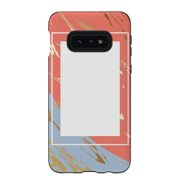 Galaxy S10e StrongFit Liquid In Melon, Gray And Gold by ArtsCase