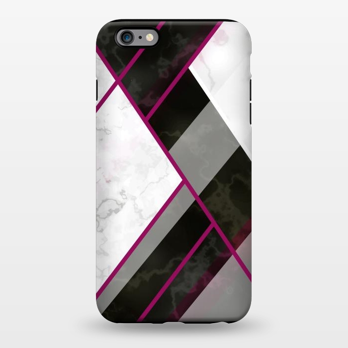 iPhone 6/6s plus StrongFit Vertical Magenta Lines On Marble by ArtsCase