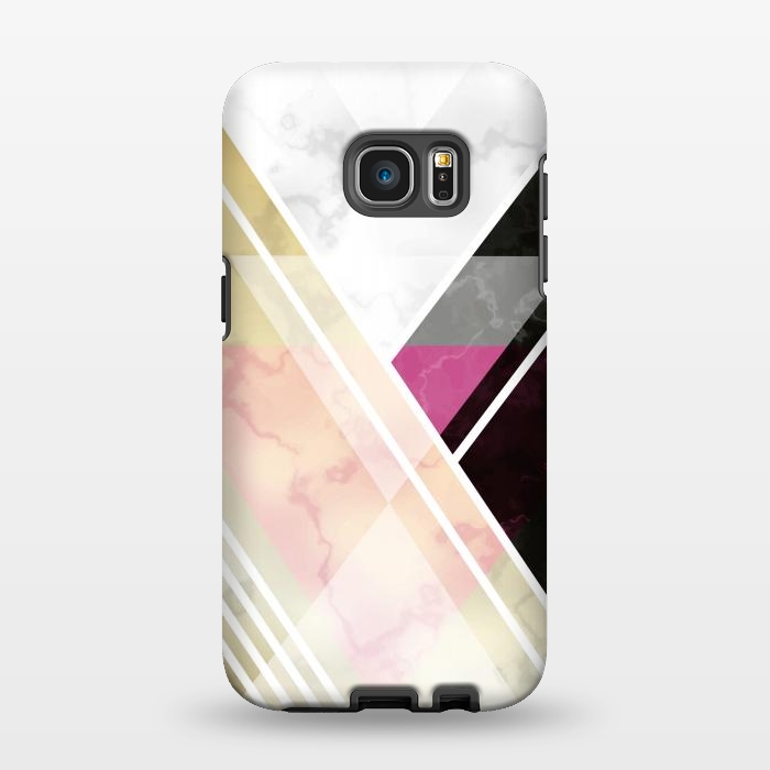 Galaxy S7 EDGE StrongFit Superposition Of Lines In Marble by ArtsCase