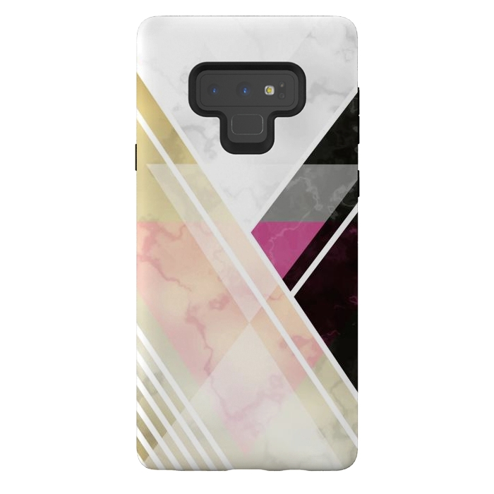Galaxy Note 9 StrongFit Superposition Of Lines In Marble by ArtsCase