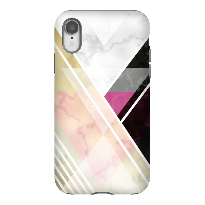 iPhone Xr StrongFit Superposition Of Lines In Marble by ArtsCase