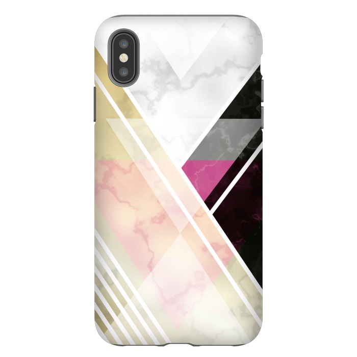 iPhone Xs Max StrongFit Superposition Of Lines In Marble by ArtsCase