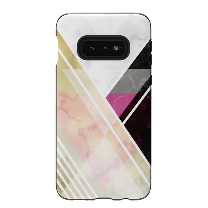 Galaxy S10e StrongFit Superposition Of Lines In Marble by ArtsCase