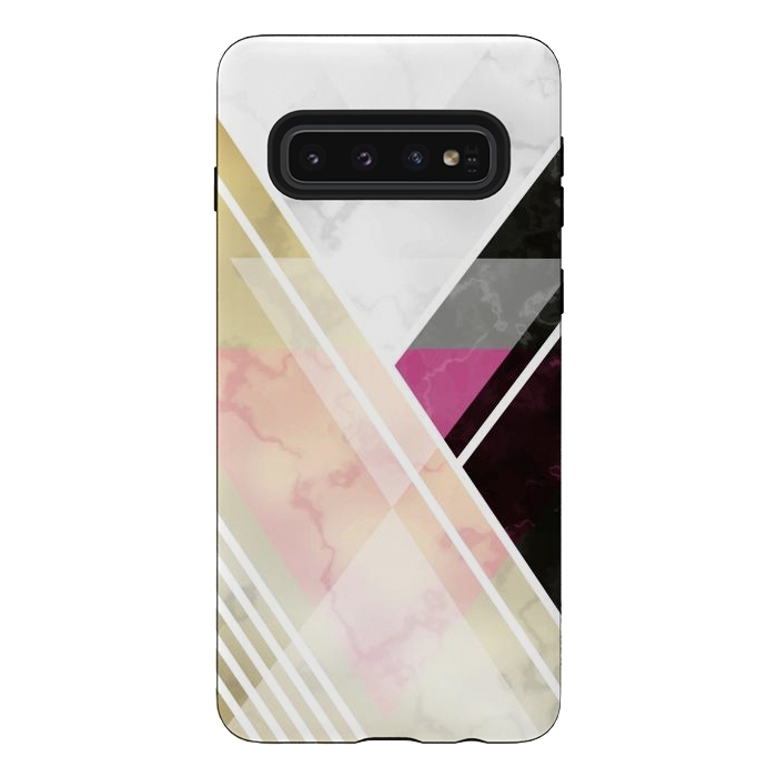 Galaxy S10 StrongFit Superposition Of Lines In Marble by ArtsCase