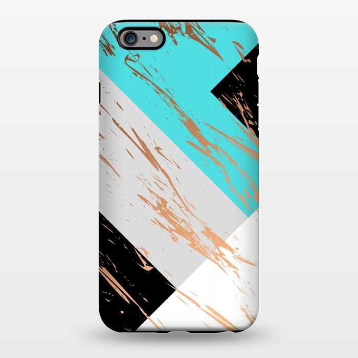 iPhone 6/6s plus StrongFit Aquamarine With Gold On Marble Background by ArtsCase
