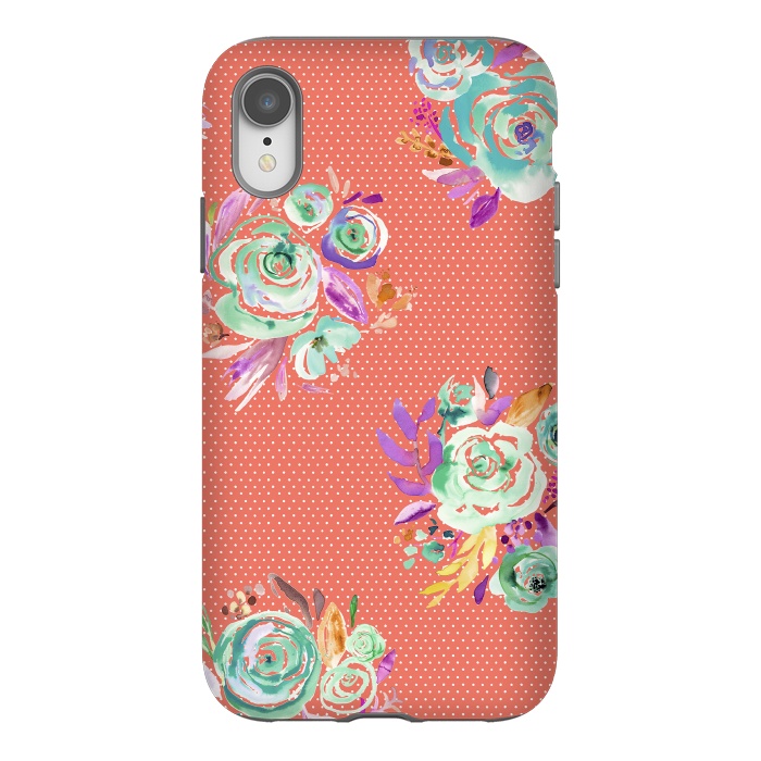 iPhone Xr StrongFit Red Sweet Roses Bouquet by Ninola Design