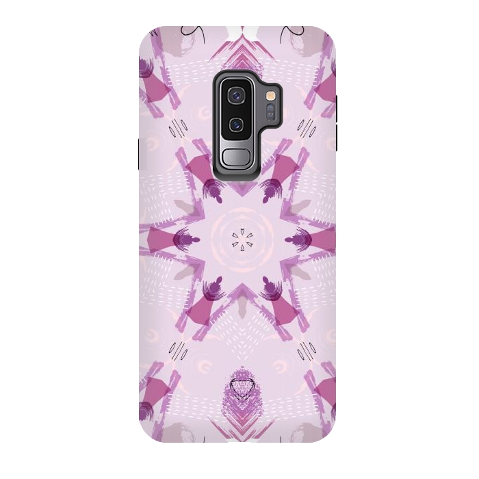 Galaxy S9 plus StrongFit Purple Kaleidoscope Mandala by Creativeaxle