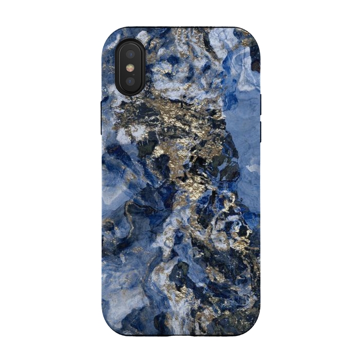 iPhone Xs / X StrongFit Glamorous Blue Mineral by Andrea Haase