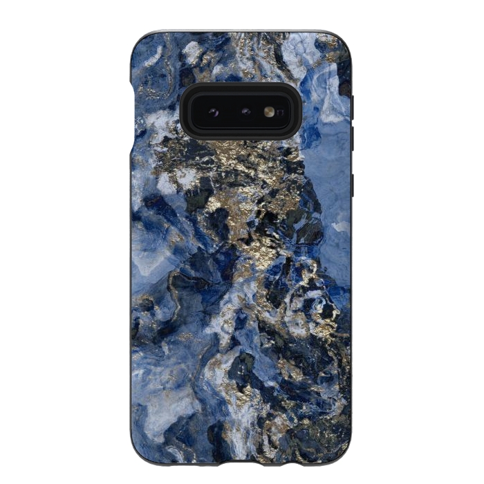 Galaxy S10e StrongFit Glamorous Blue Mineral by Andrea Haase