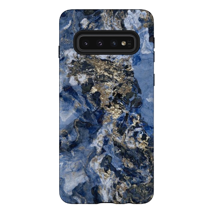Galaxy S10 StrongFit Glamorous Blue Mineral by Andrea Haase