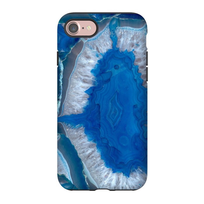 iPhone 7 StrongFit Blue Gemstone Geode by Andrea Haase