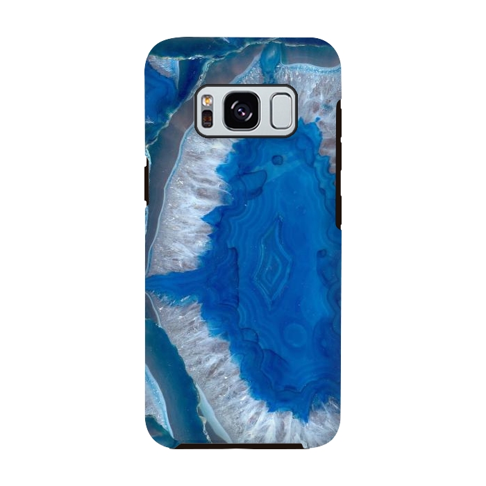 Galaxy S8 StrongFit Blue Gemstone Geode by Andrea Haase