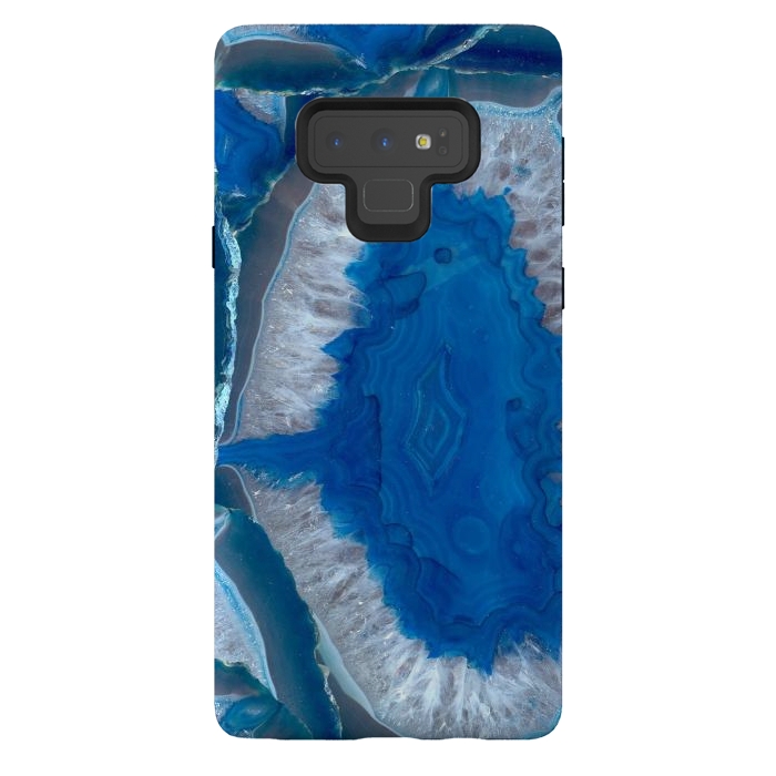 Galaxy Note 9 StrongFit Blue Gemstone Geode by Andrea Haase