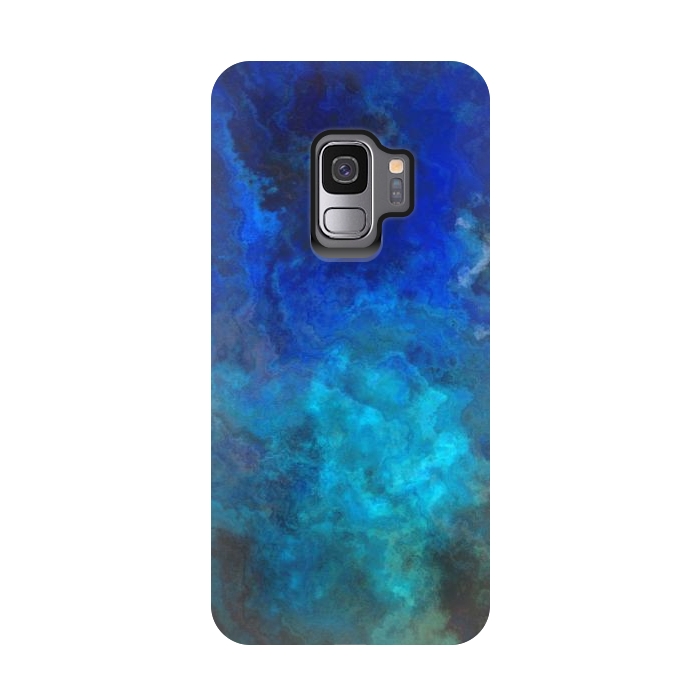 Galaxy S9 StrongFit Blue Malachit Stone by Andrea Haase