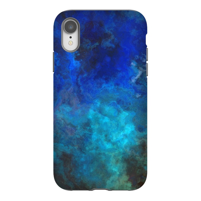 iPhone Xr StrongFit Blue Malachit Stone by Andrea Haase